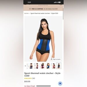 Blue Waist Trainer Corset